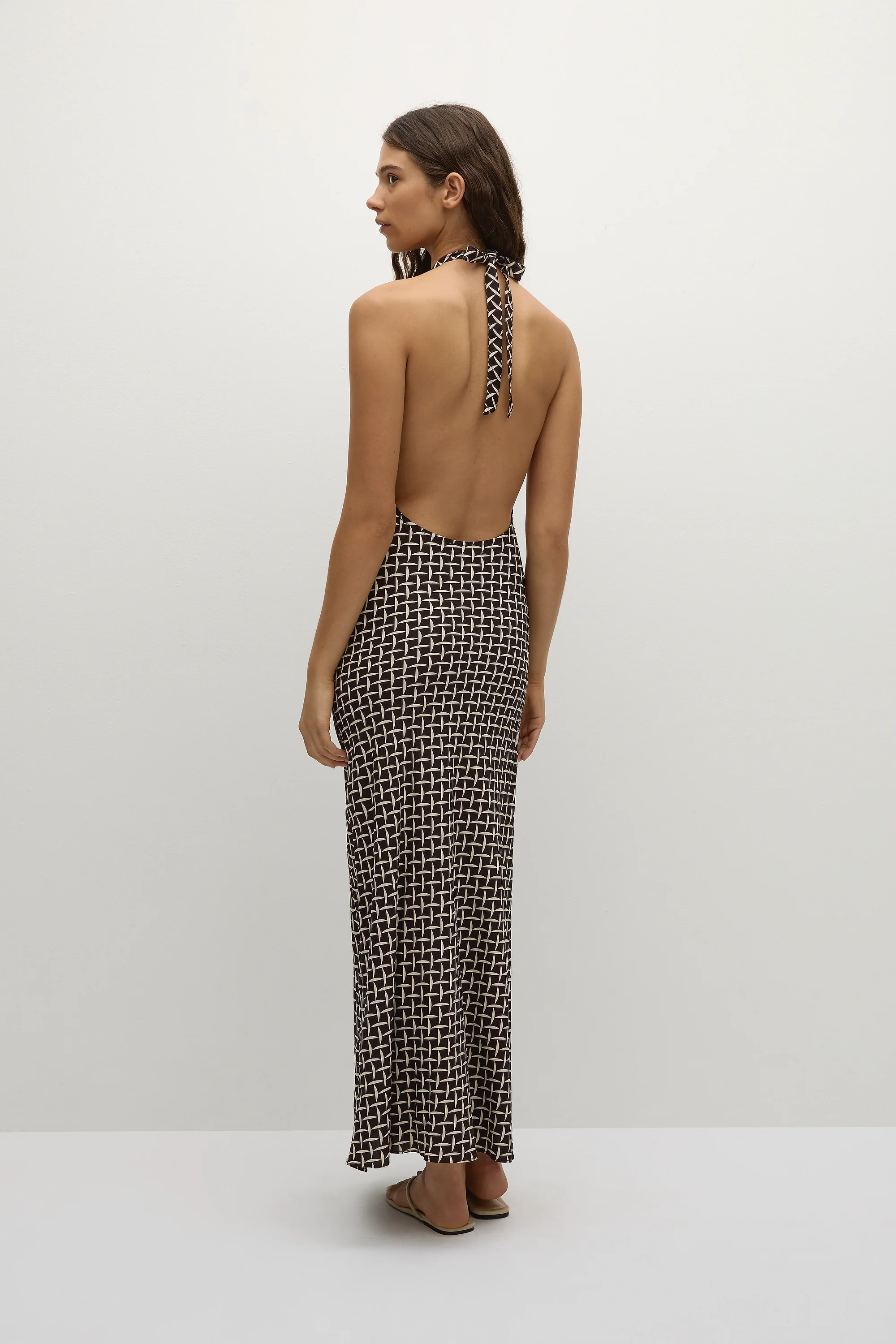 Soame Maxi Dress Espresso Geo - Final Sale - Image 5