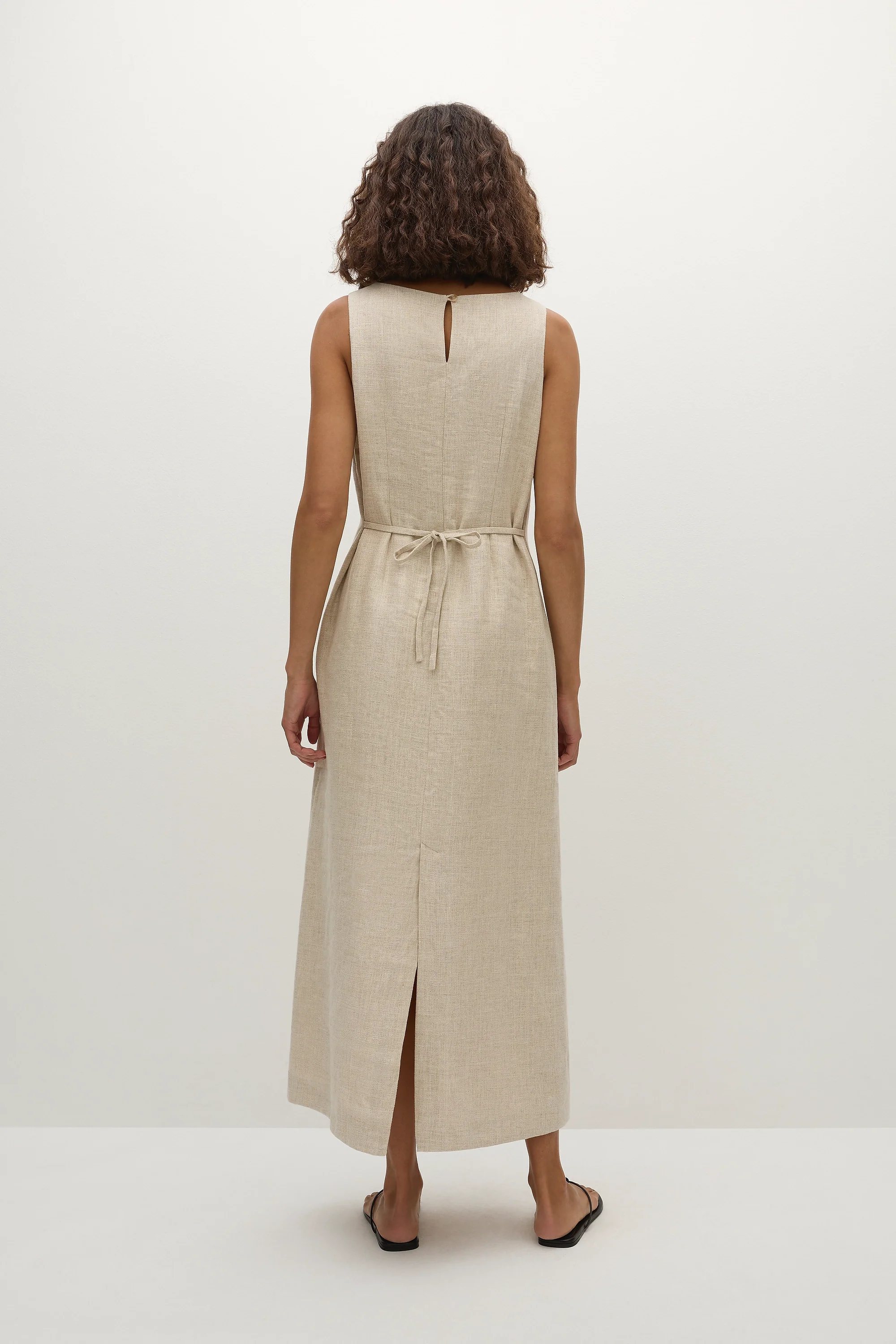 Taylor Midi Dress Natural - Image 4