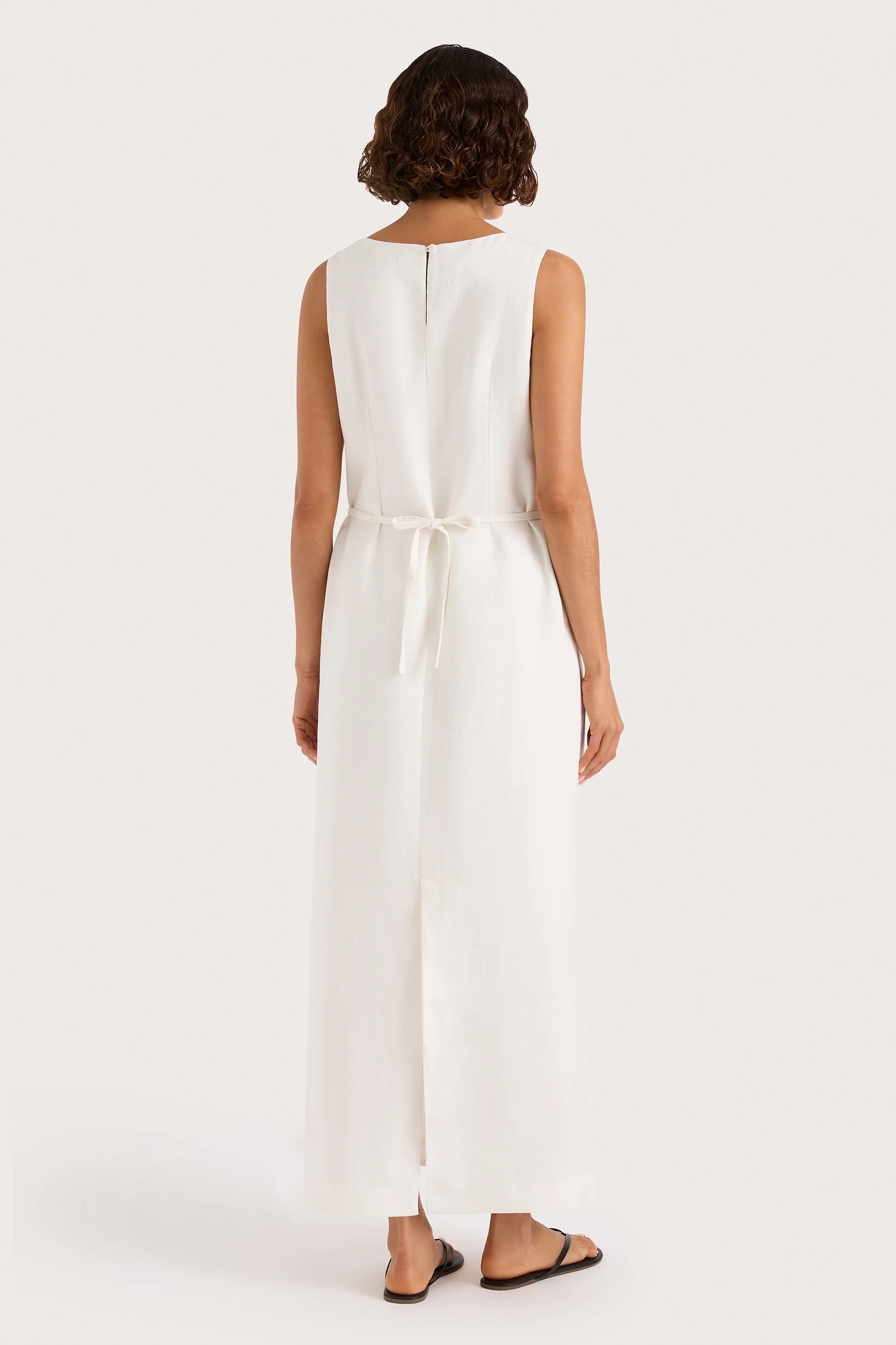 Taylor Midi Dress White - Image 5