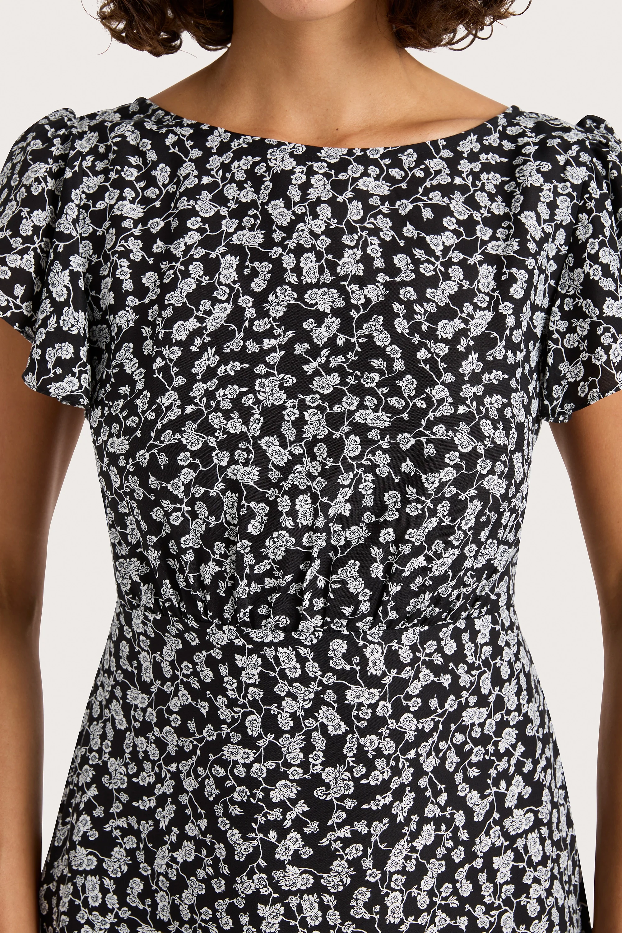 Valras Mini Dress Amaryllis Floral Black - Final Sale - Image 3