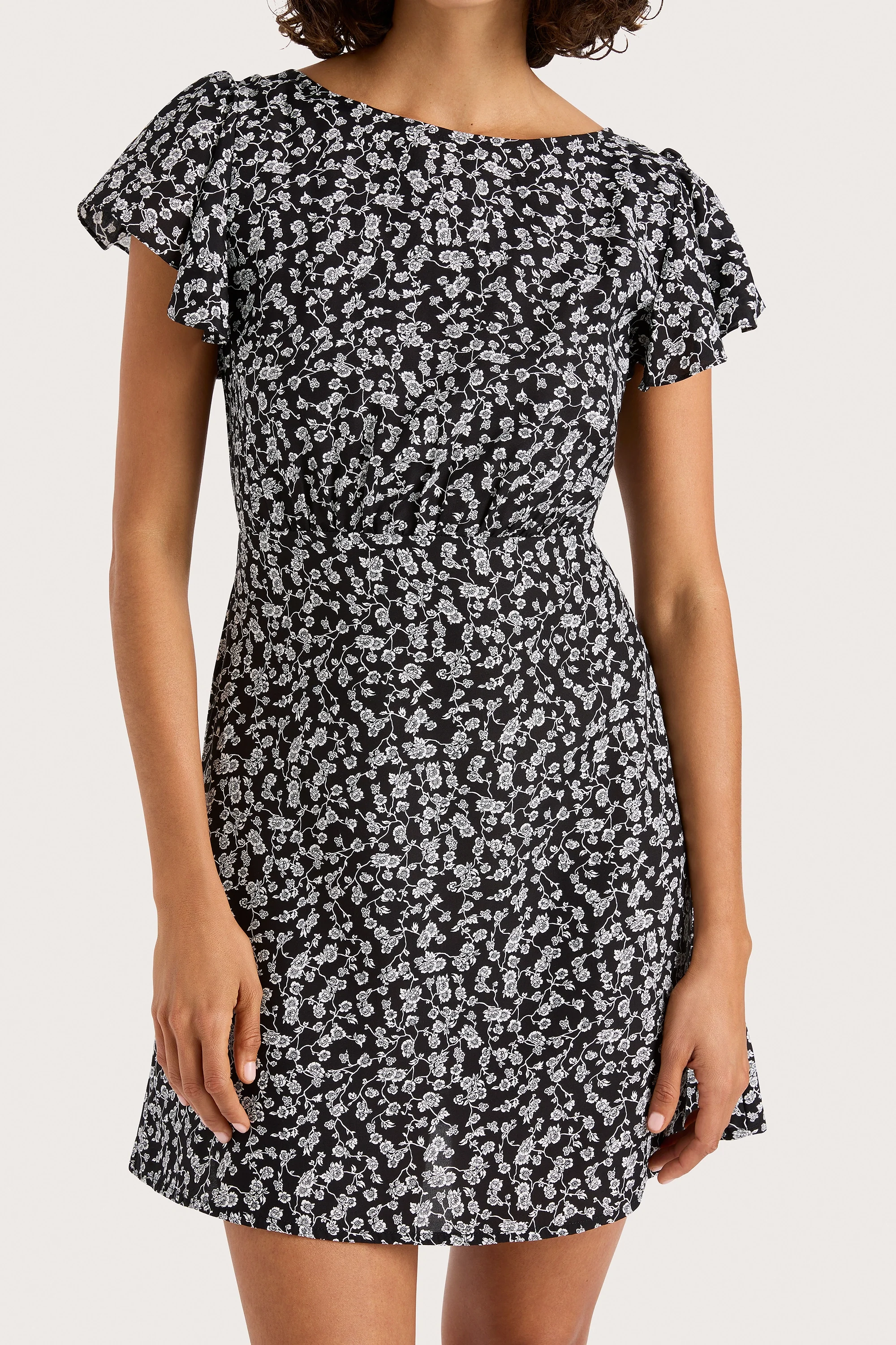 Valras Mini Dress Amaryllis Floral Black - Final Sale - Image 4