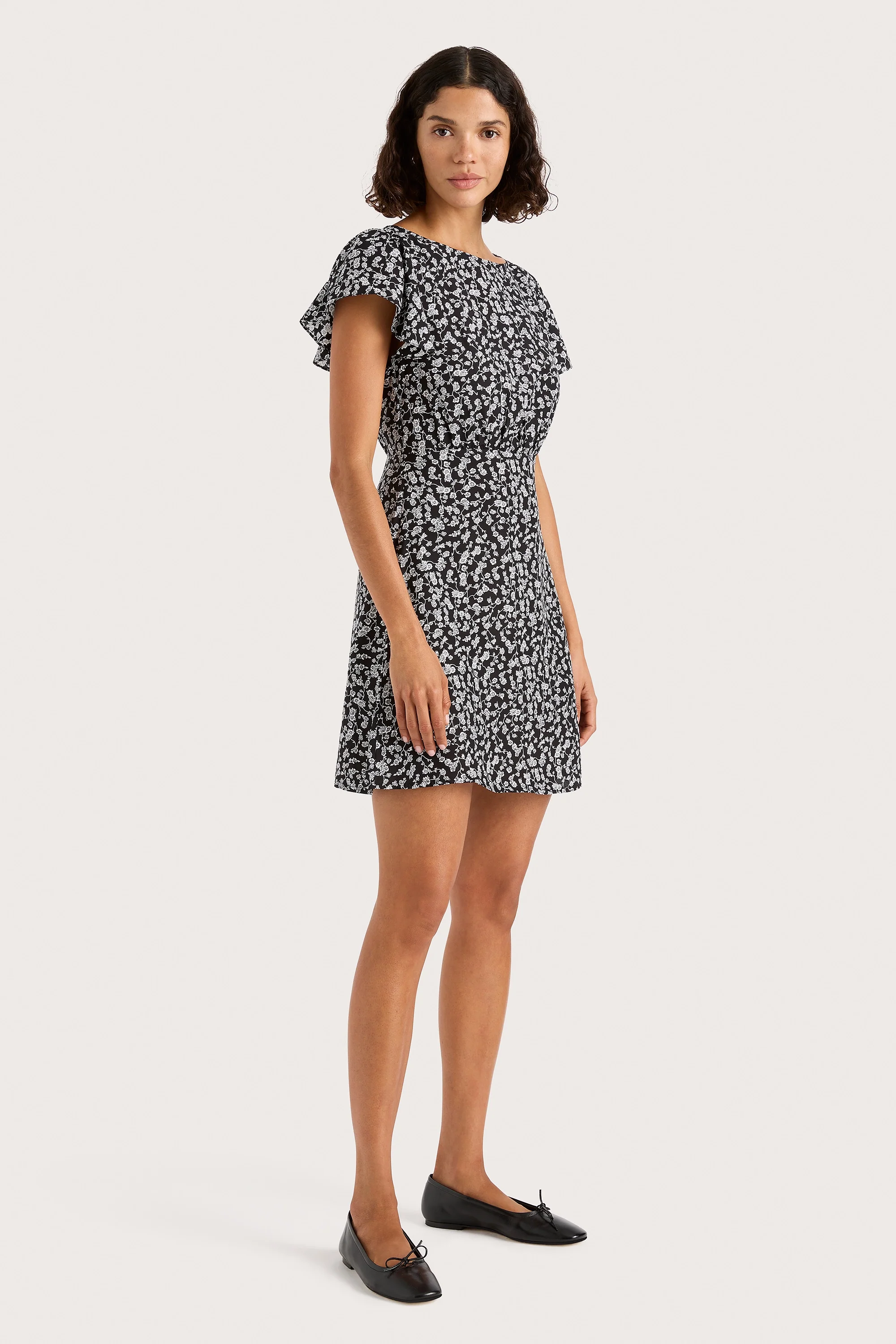 Valras Mini Dress Amaryllis Floral Black - Final Sale - Image 5