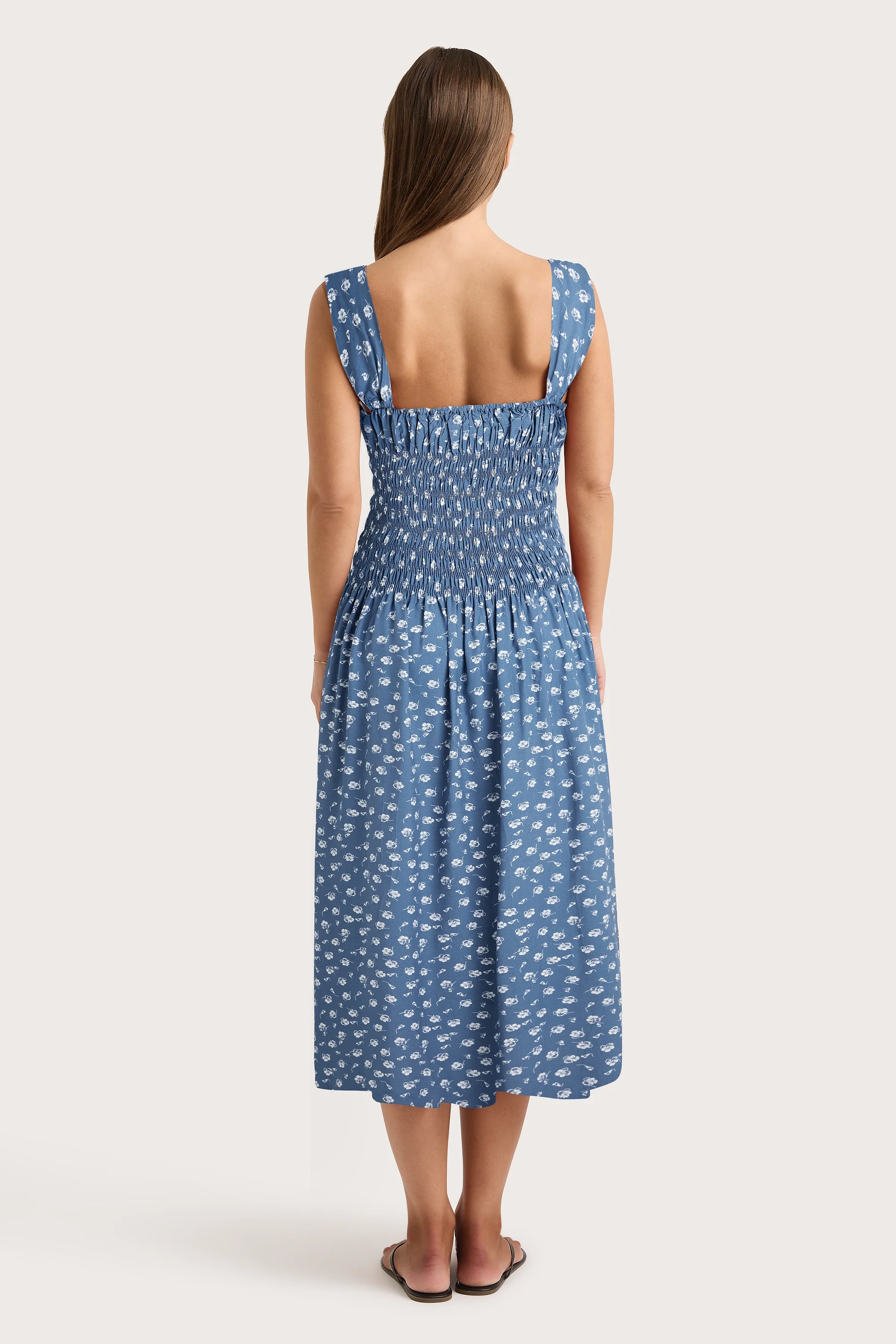 Yerres Midi Dress Floral Blue - Final Sale - Image 3